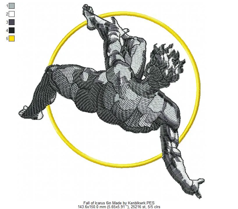 Alternative view of  Embroidered Gymnast Hoop Performance 