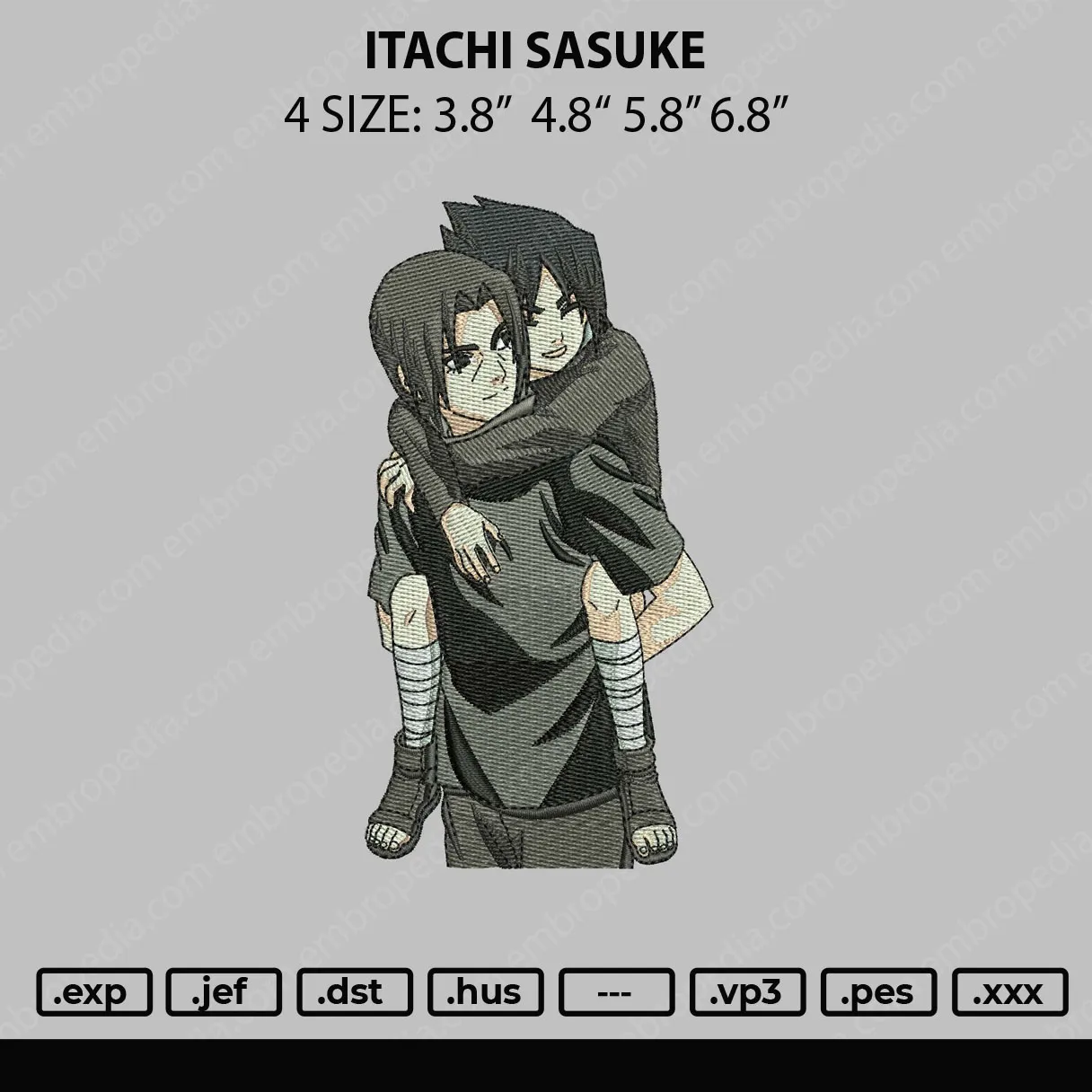 Alternative view of  Embroidered Anime Character Embrace 