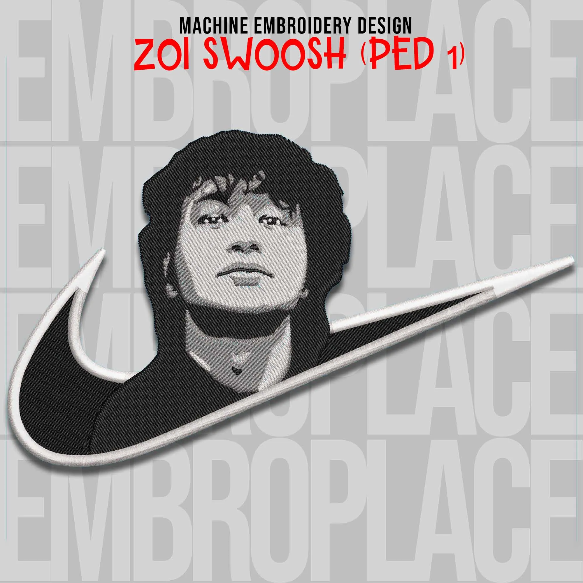 Alternative view of  Zoi Swoosh Embroidered Portrait 