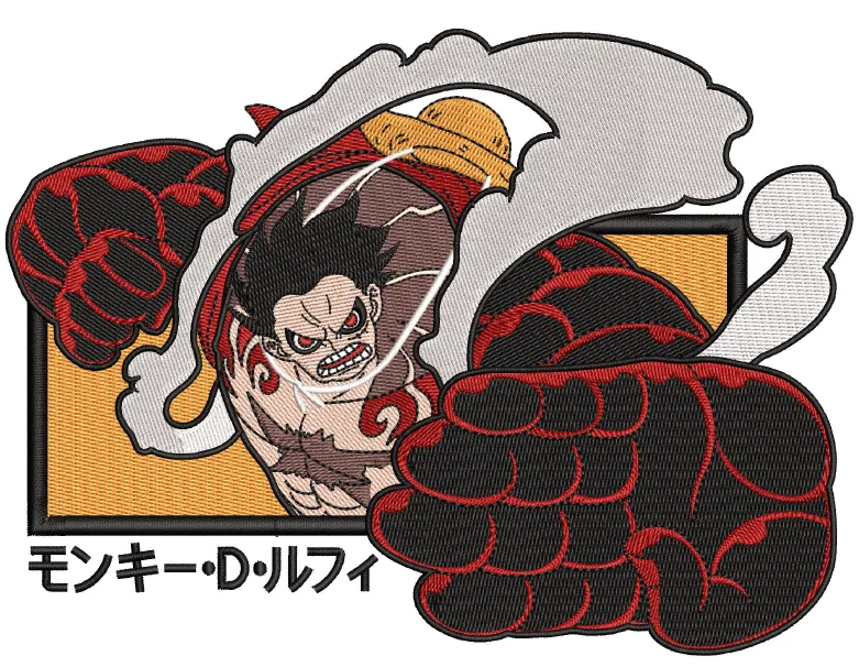 Alternative view of  Luffy Gear Fourth Embroidered Design 
