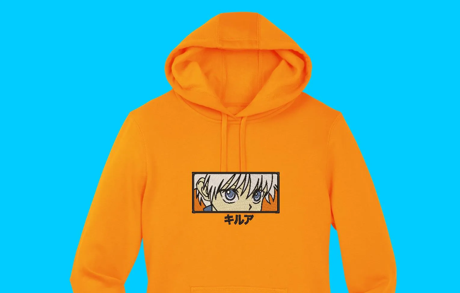 Alternative view of  Embroidered Anime Eyes Hoodie Design 