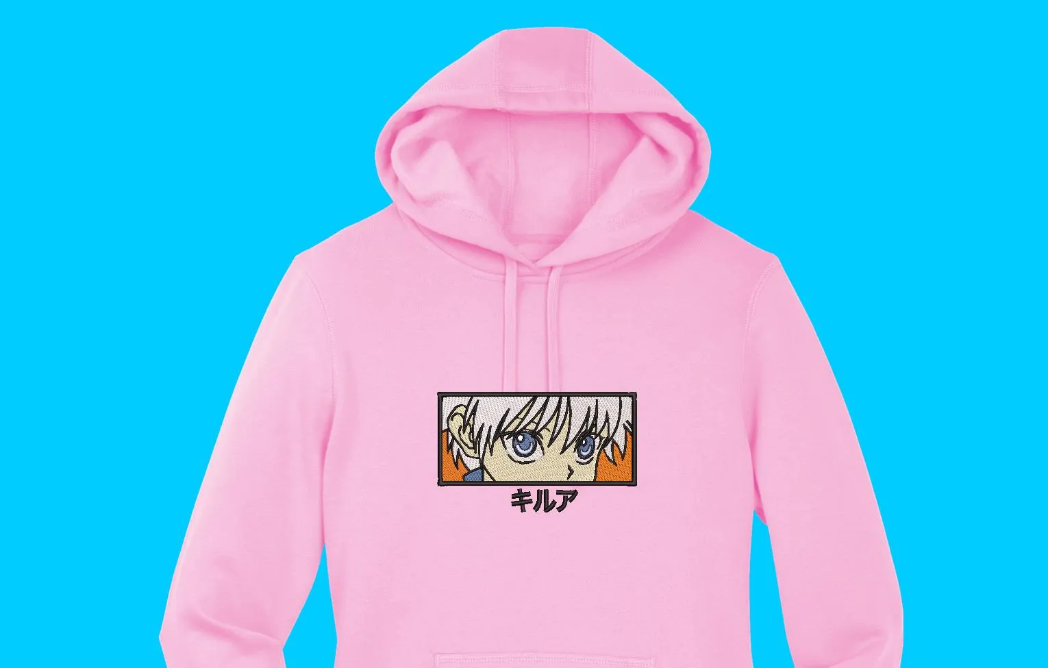 Alternative view of  Embroidered Anime Eyes Hoodie Design 