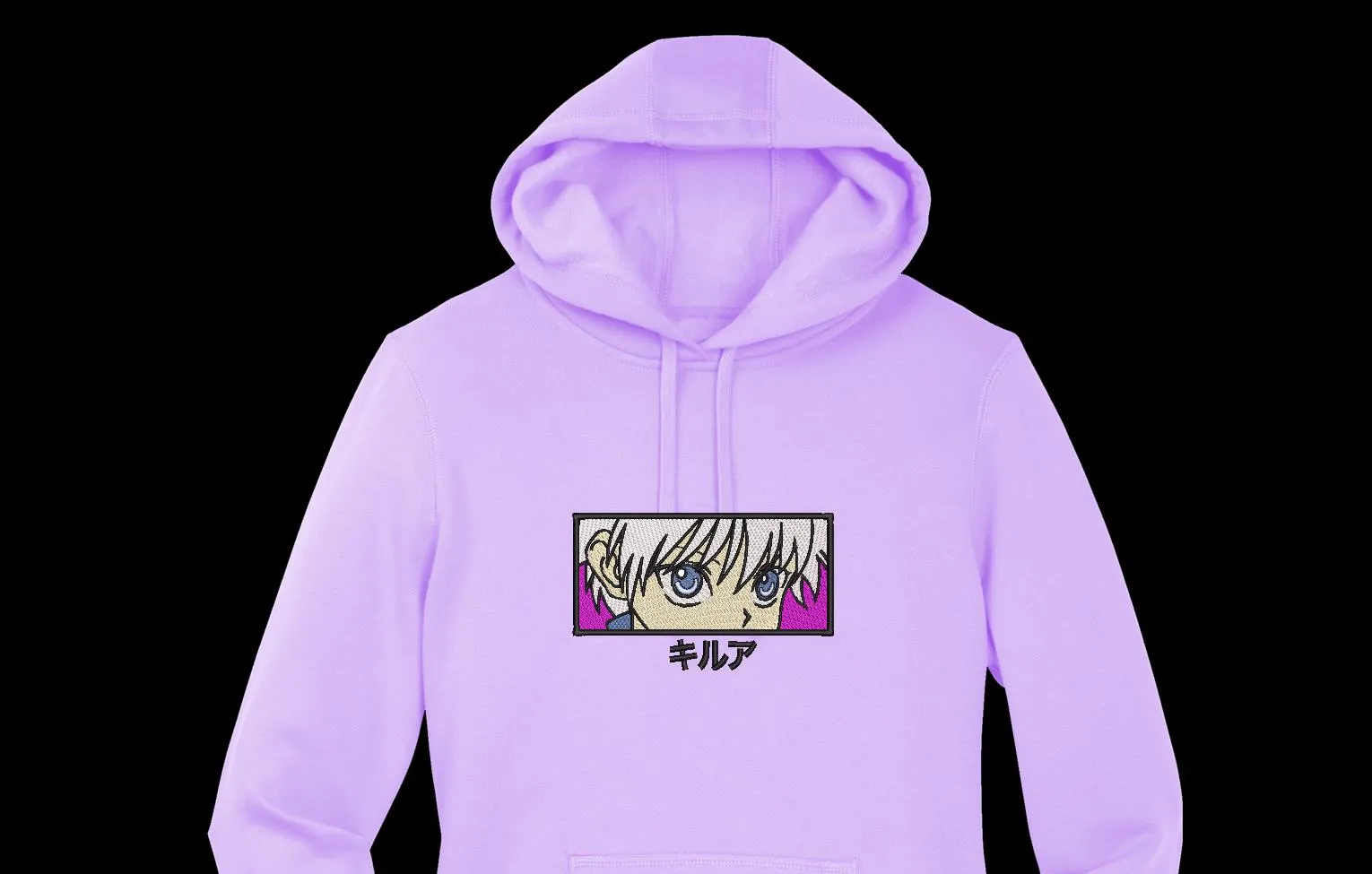 Alternative view of  Embroidered Anime Eyes Hoodie Design 