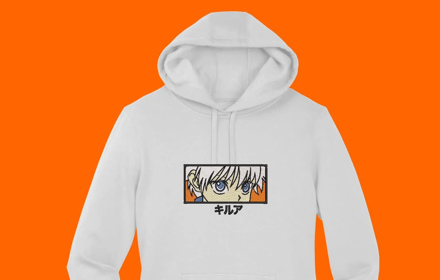 Alternative view of  Embroidered Anime Eyes Hoodie Design 