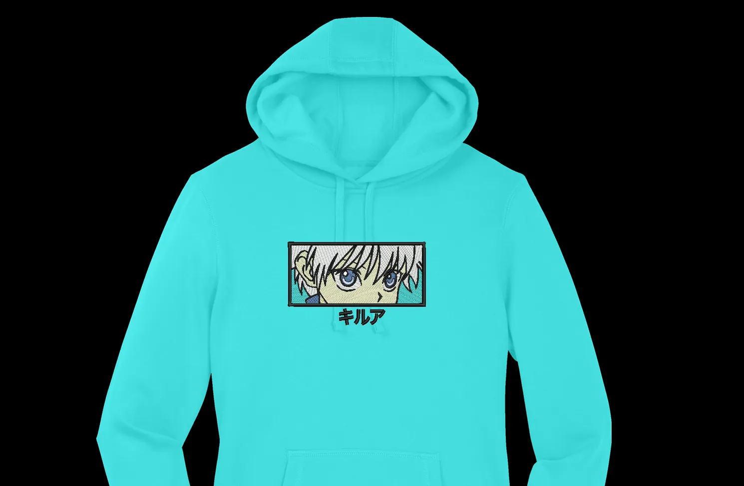Alternative view of  Embroidered Anime Eyes Hoodie Design 