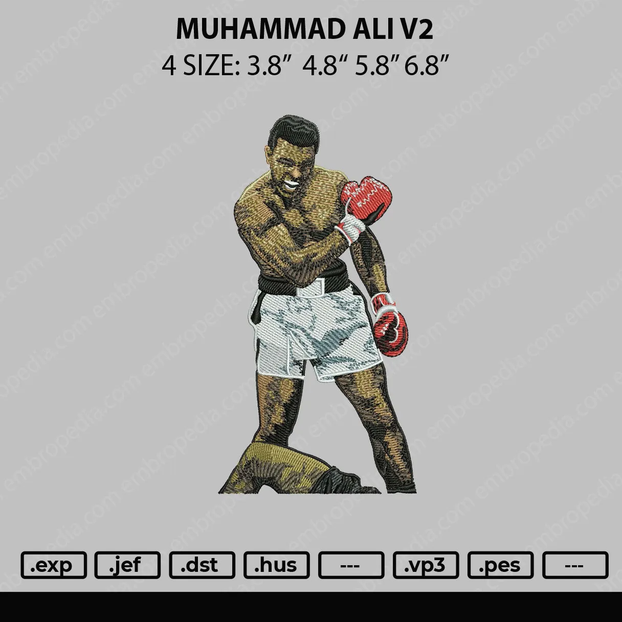Alternative view of  Boxing Legend Embroidered Artwork 