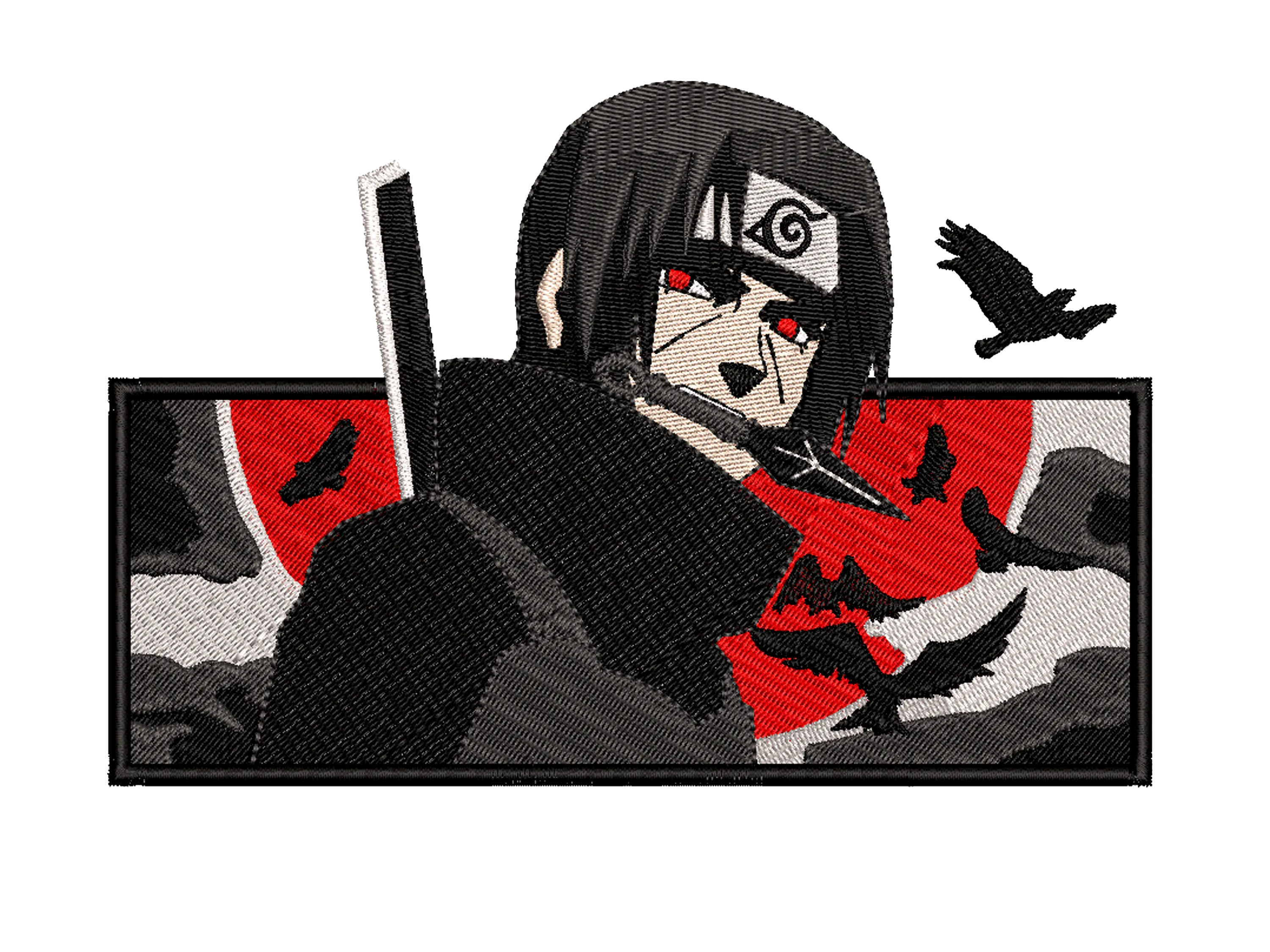 Alternative view of  Itachi Uchiha Embroidered Portrait 
