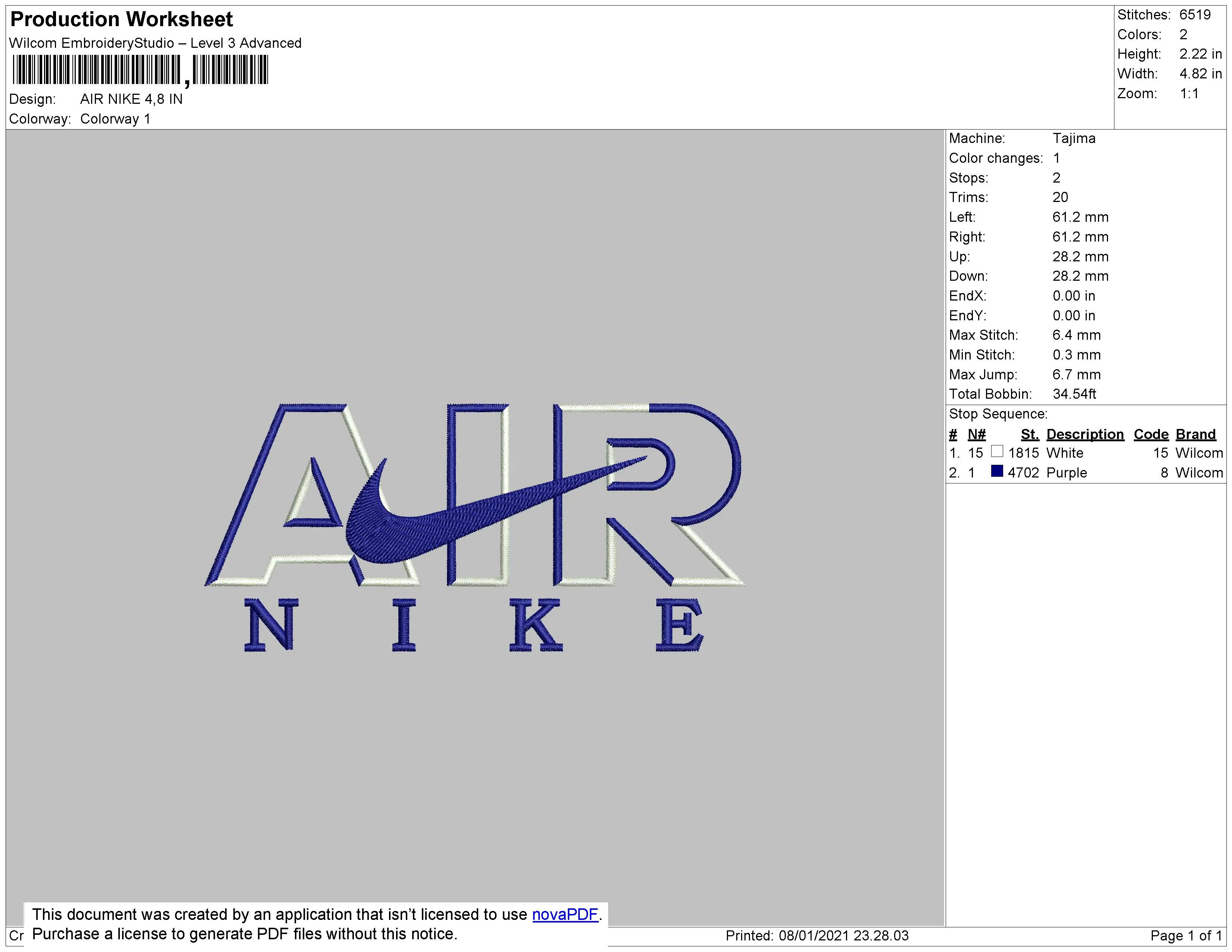 Alternative view of  Nike Air Embroidered Logo 