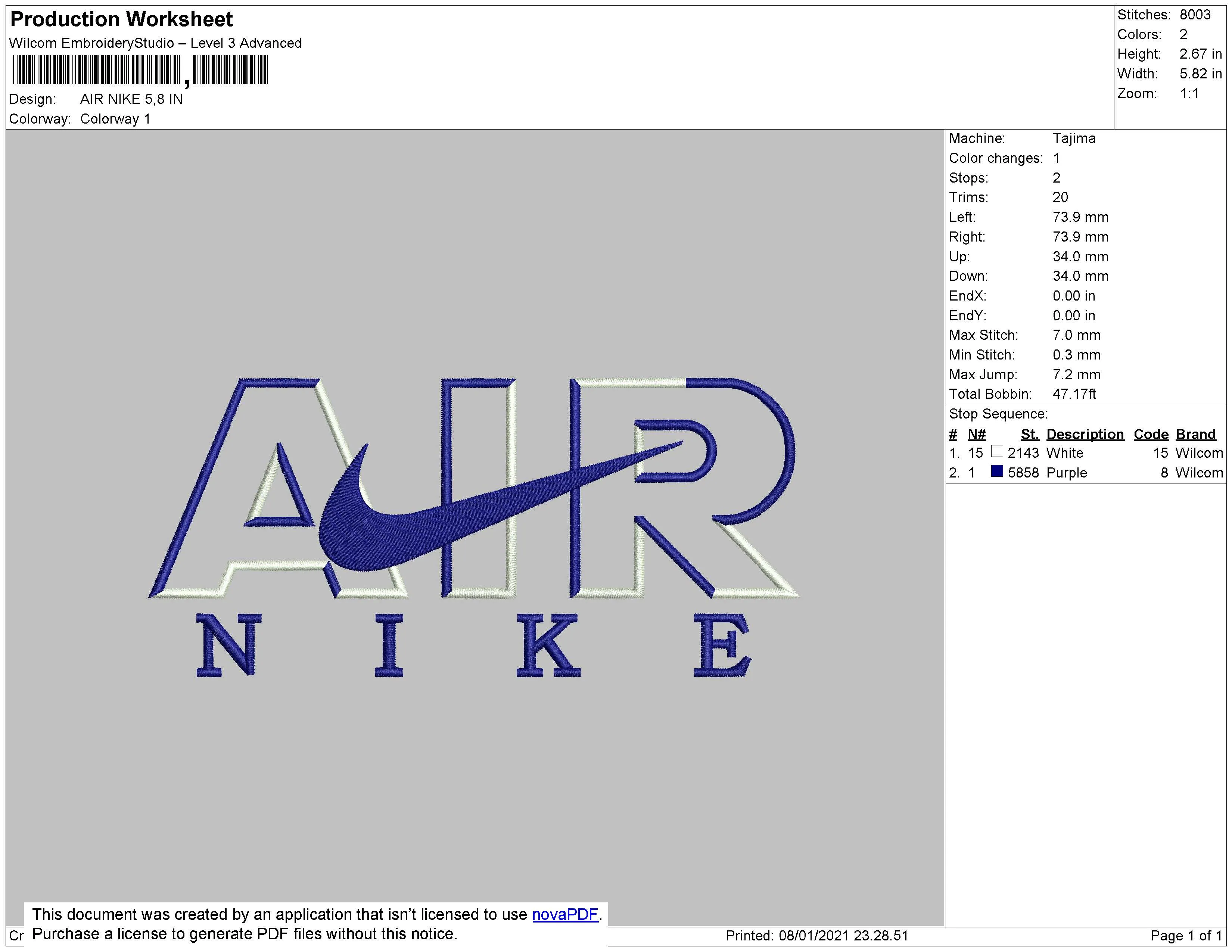 Alternative view of  Nike Air Embroidered Logo 