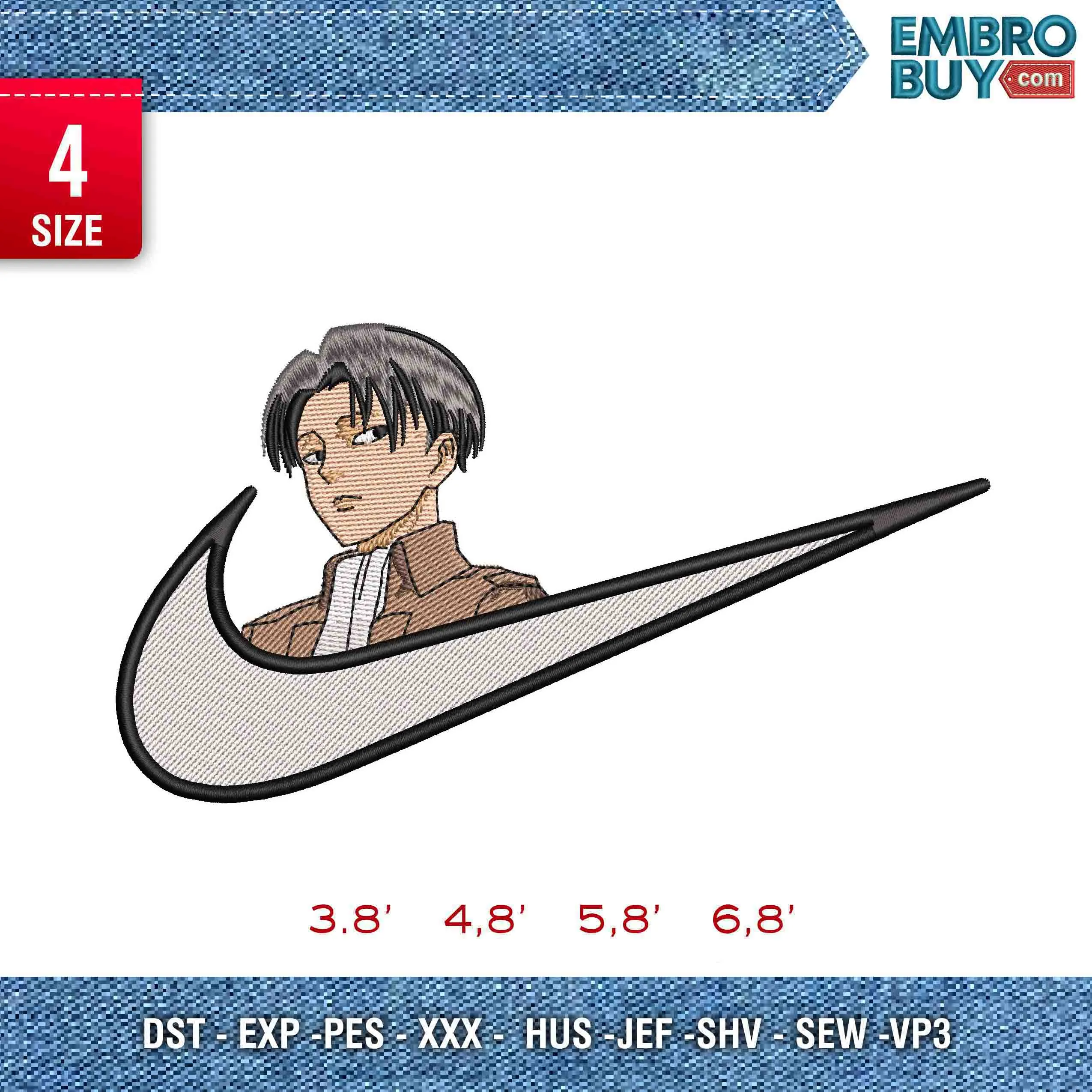Alternative view of  Levi Ackerman Embroidered Logo 
