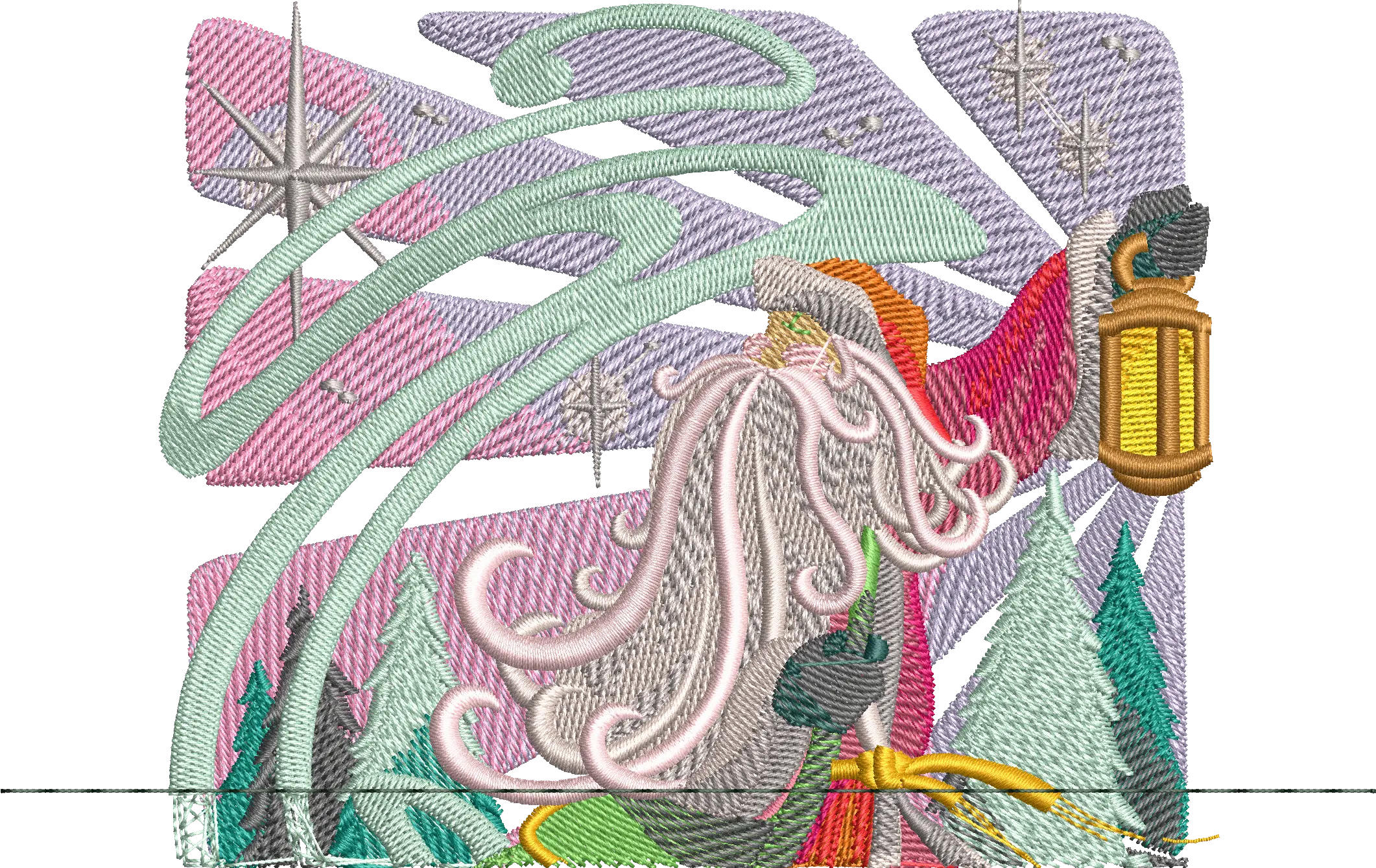 Alternative view of  Santa's Winter Adventure Embroidery 