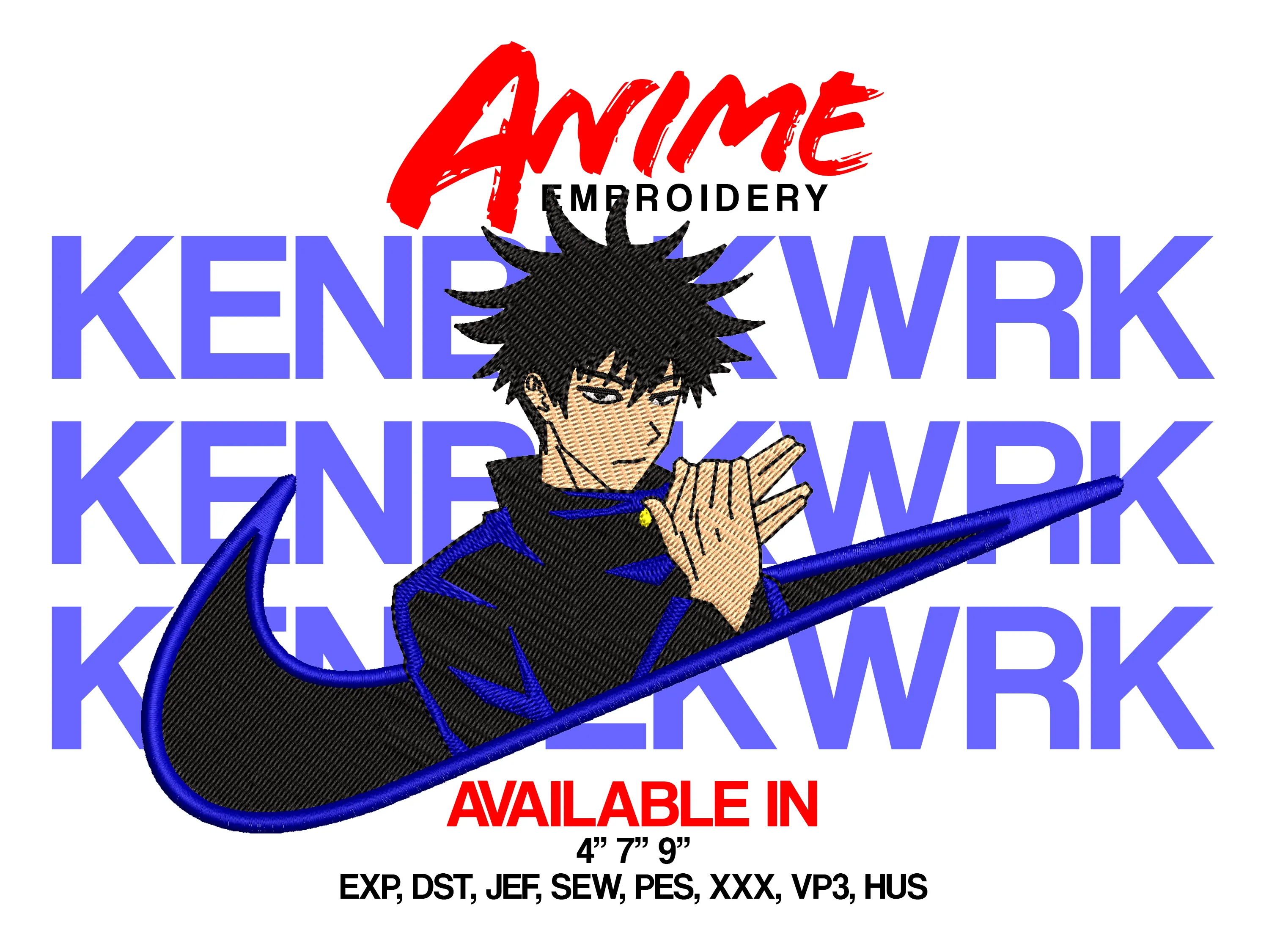 Alternative view of  Kenwork Anime Embroidery Design 