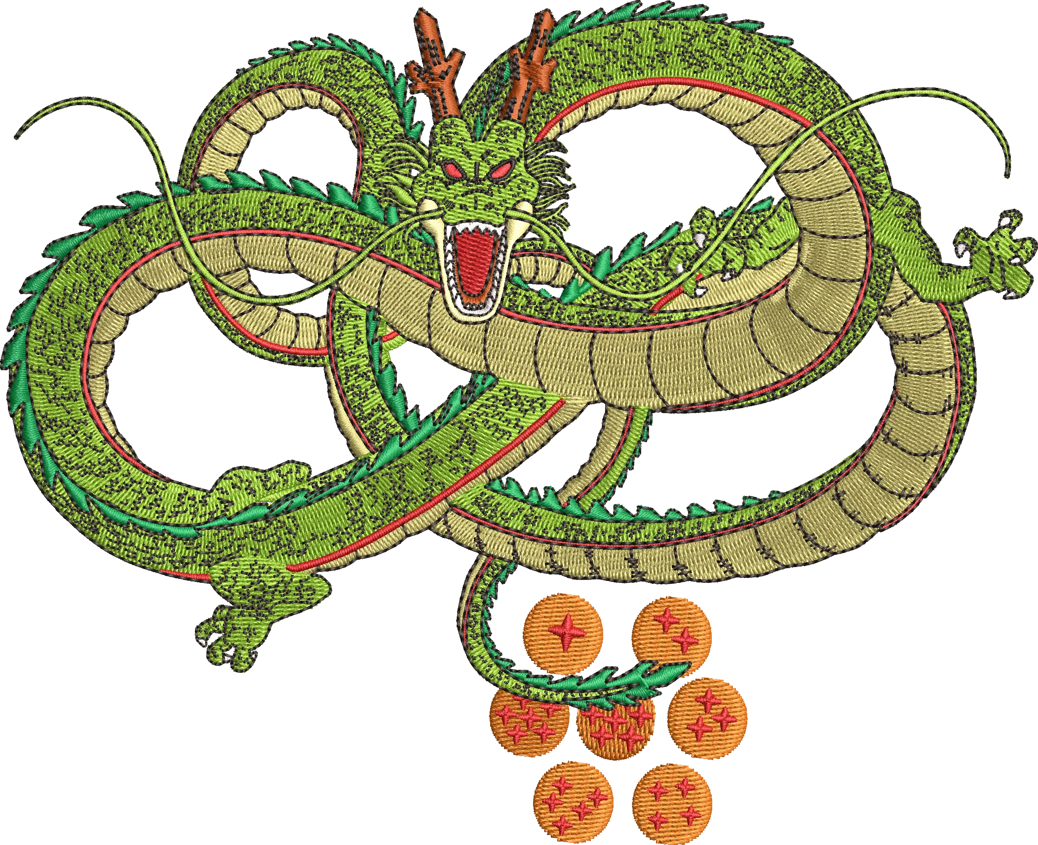 Alternative view of  Shenron Dragon Embroidery Design 