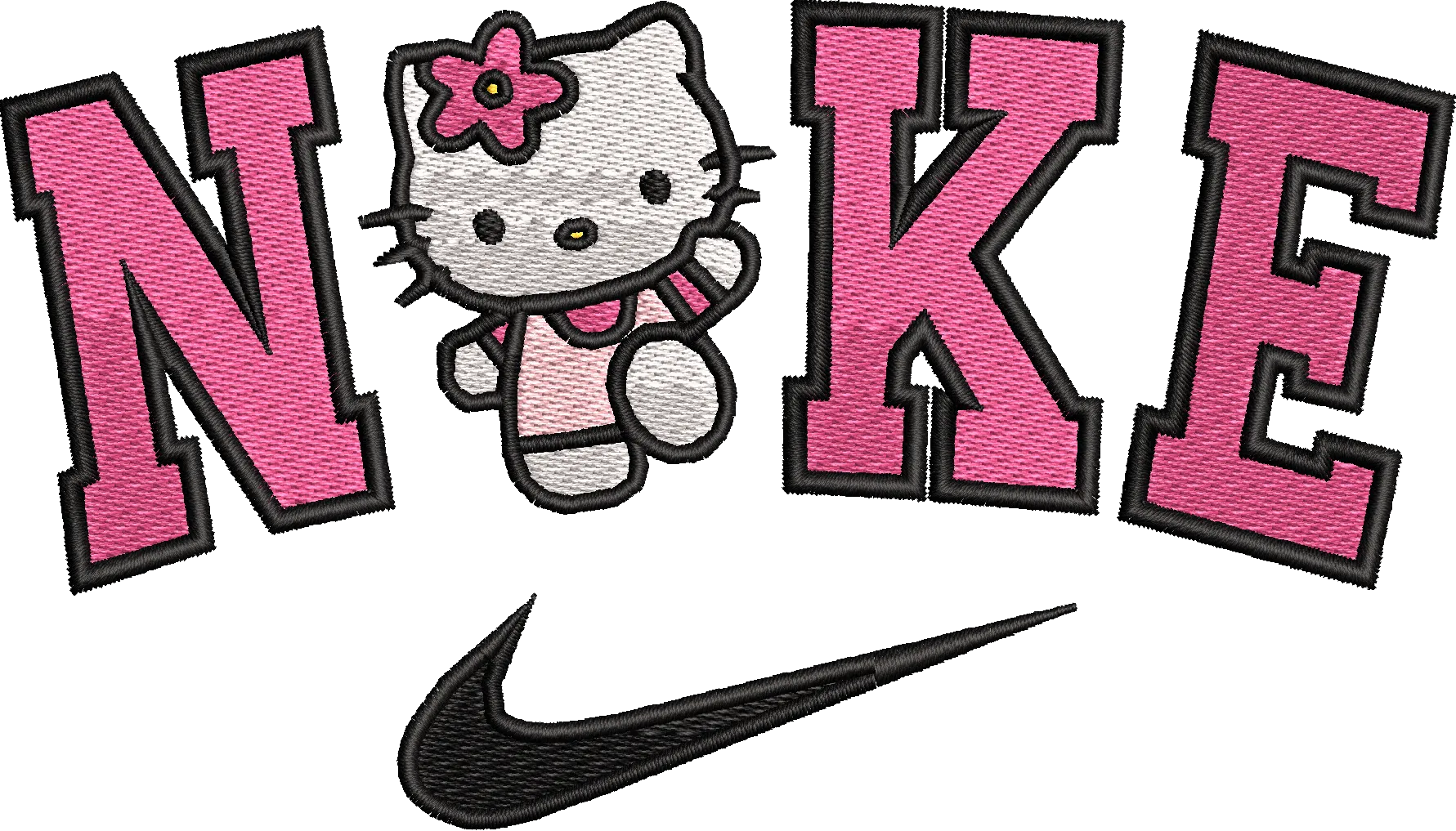 Alternative view of  Hello Kitty Nike Embroidery Design 