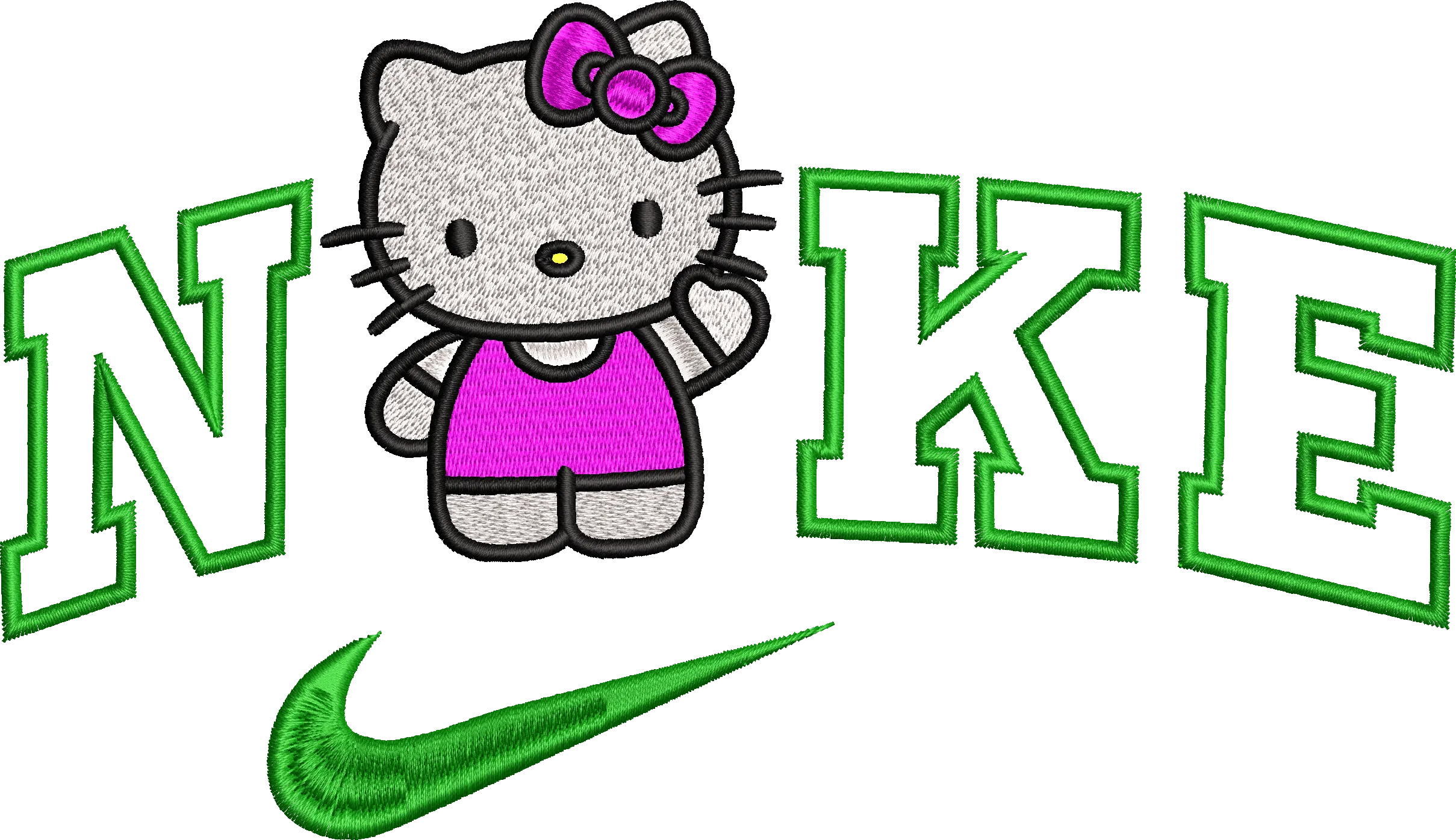Alternative view of  Hello Kitty Nike Embroidery Design 