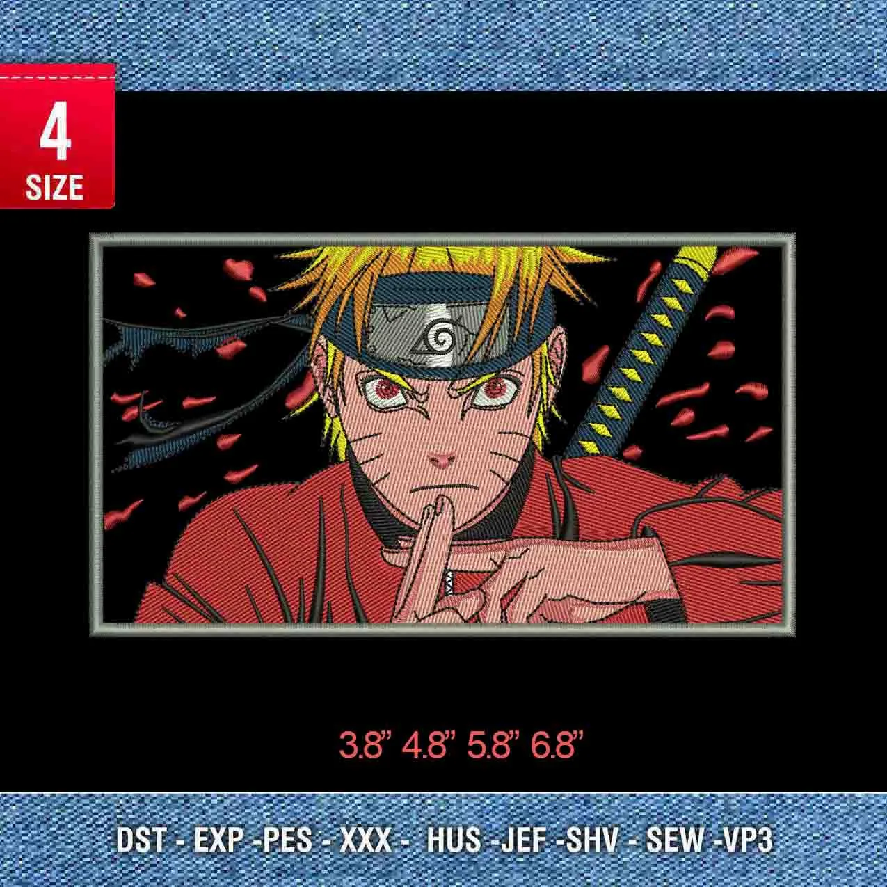 Alternative view of  Naruto Embroidered Portrait 