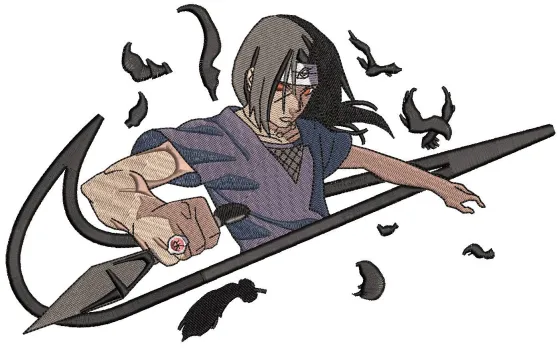 Alternative view of  Itachi Uchiha Embroidered Art 