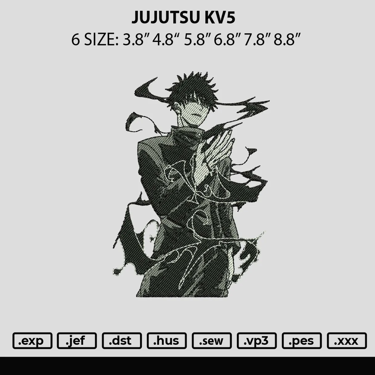 Alternative view of  Jujutsu Kaisen Embroidered Artwork 