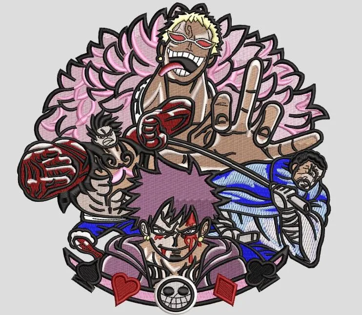 Alternative view of  One Piece Embroidered Characters 