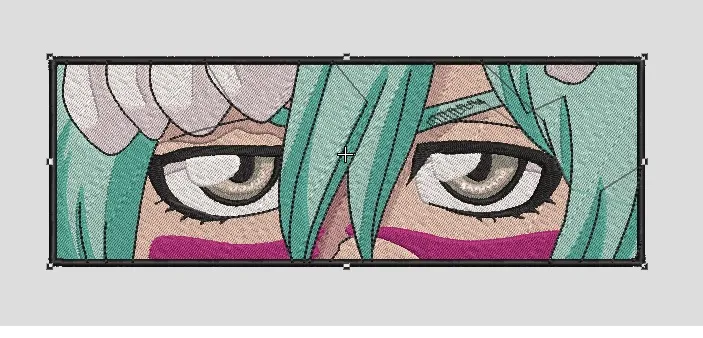 Alternative view of  Embroidered Anime Eyes Design 