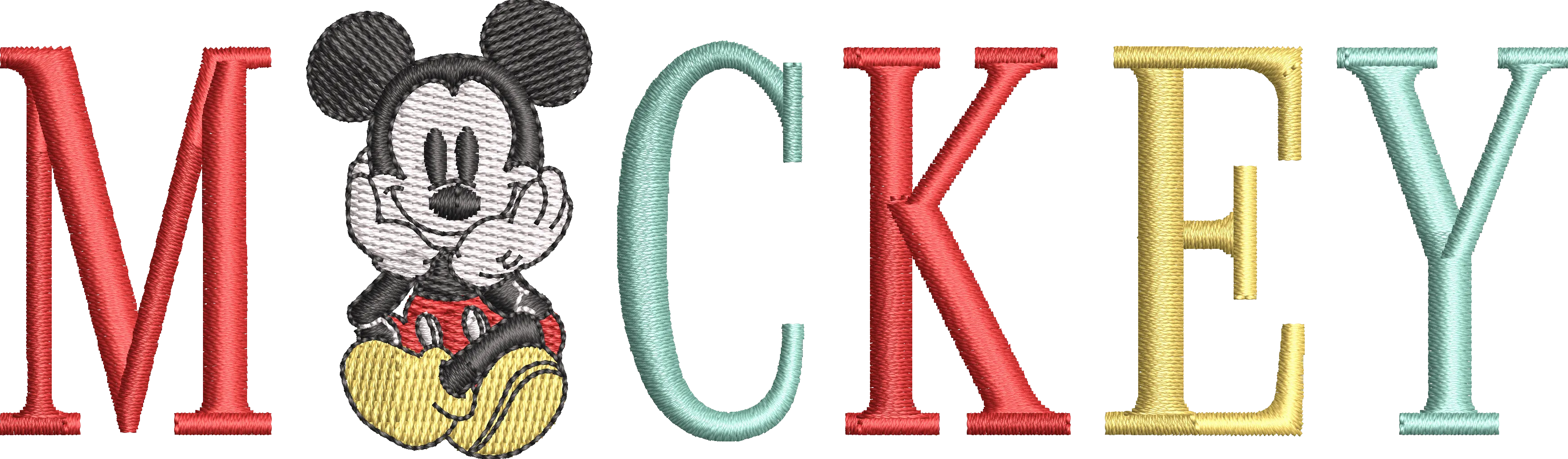 Alternative view of  Mickey Mouse Embroidery Design 