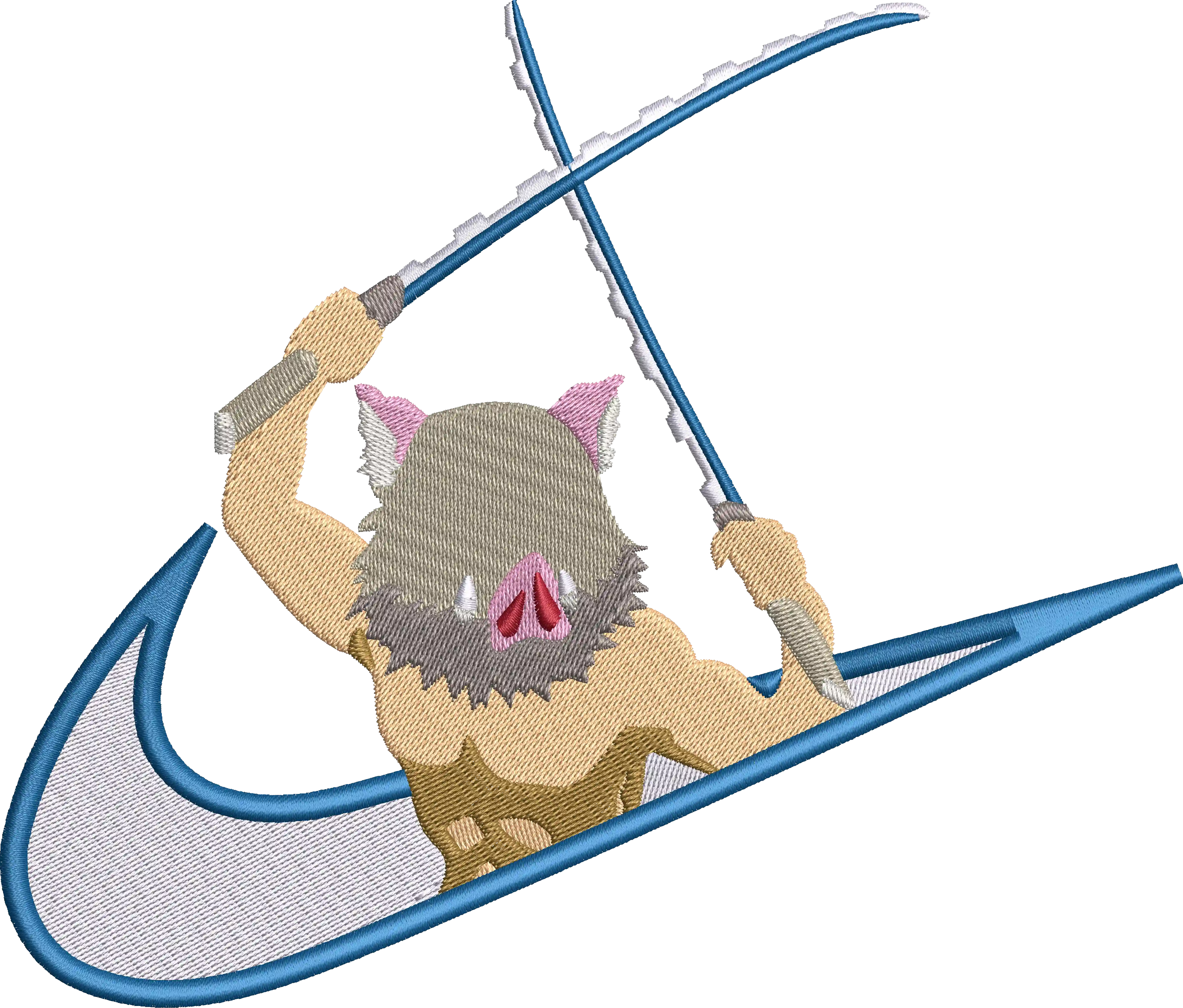 Alternative view of  Inosuke Embroidered Warrior Design 