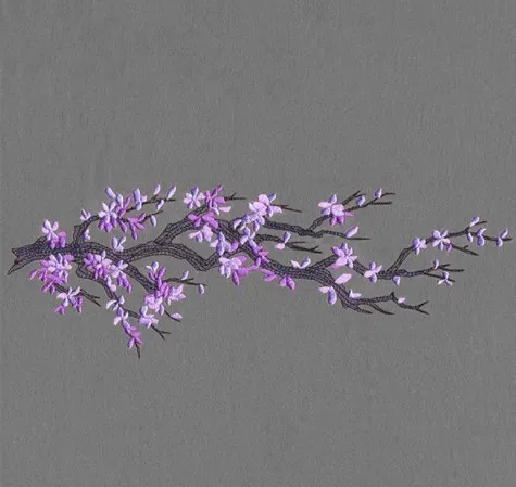 Alternative view of  Embroidered Cherry Blossom Branch 