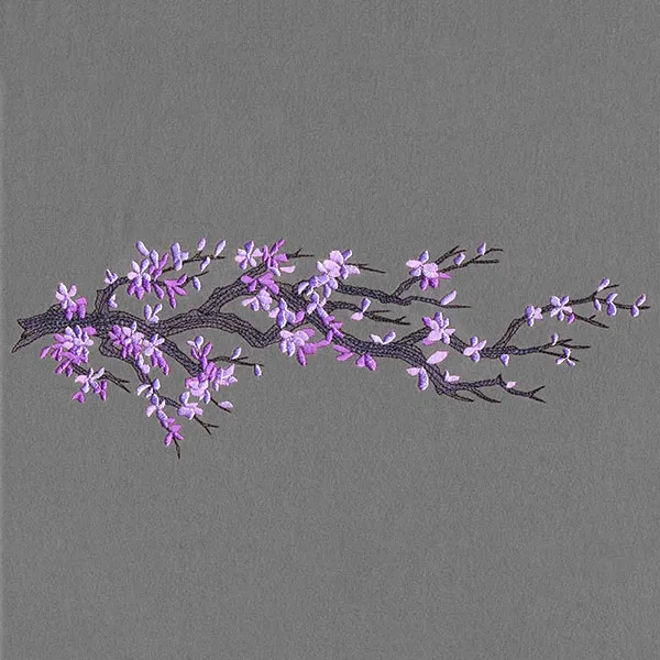 Alternative view of  Embroidered Cherry Blossom Branch 
