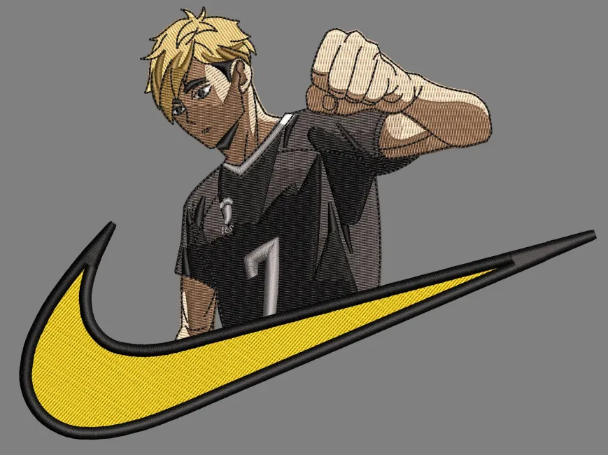 Alternative view of  Embroidered Anime Character with Logo 