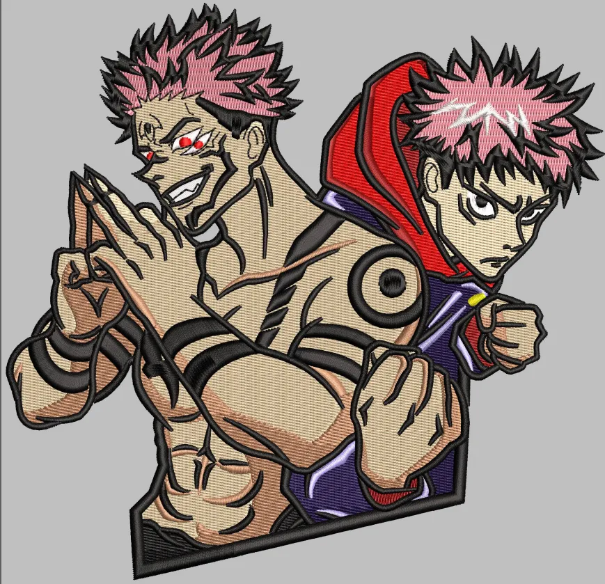 Alternative view of  Embroidered Jujutsu Kaisen Characters 