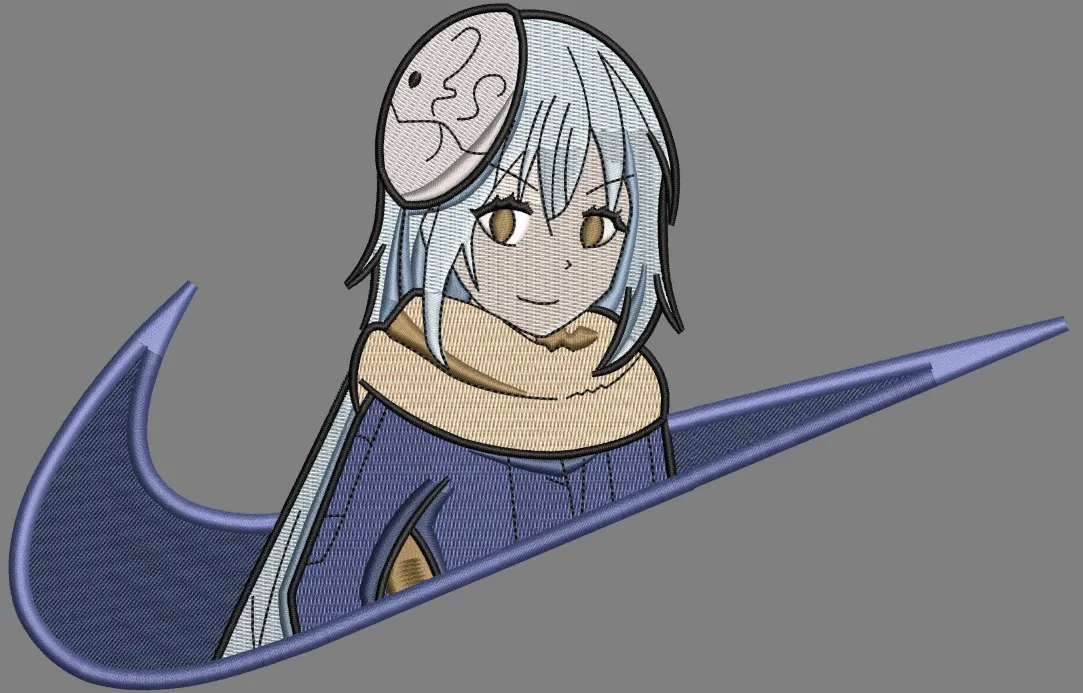 Alternative view of  Embroidered Anime Girl with Mask 