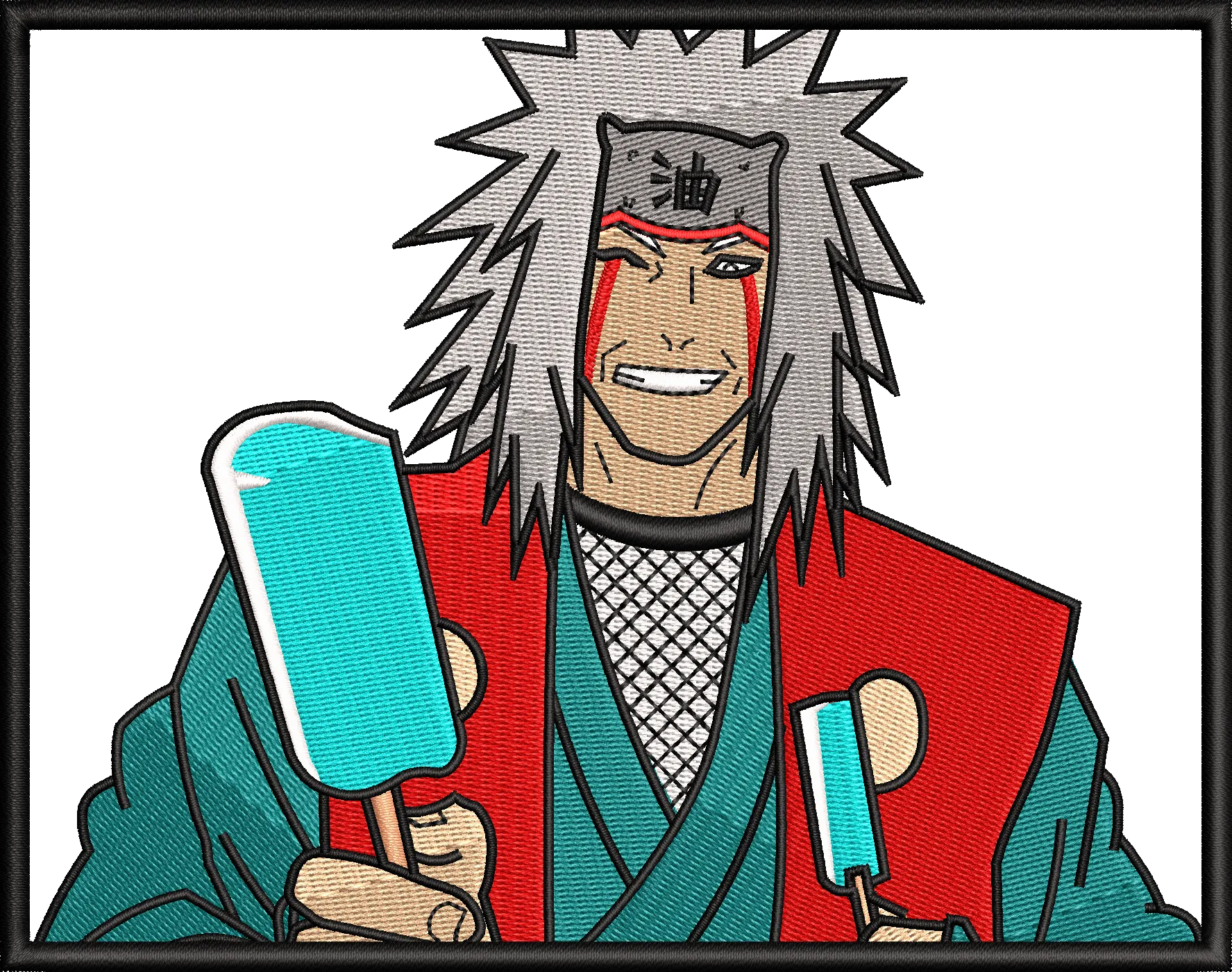 Alternative view of  Embroidered Jiraiya with Ice Pops 