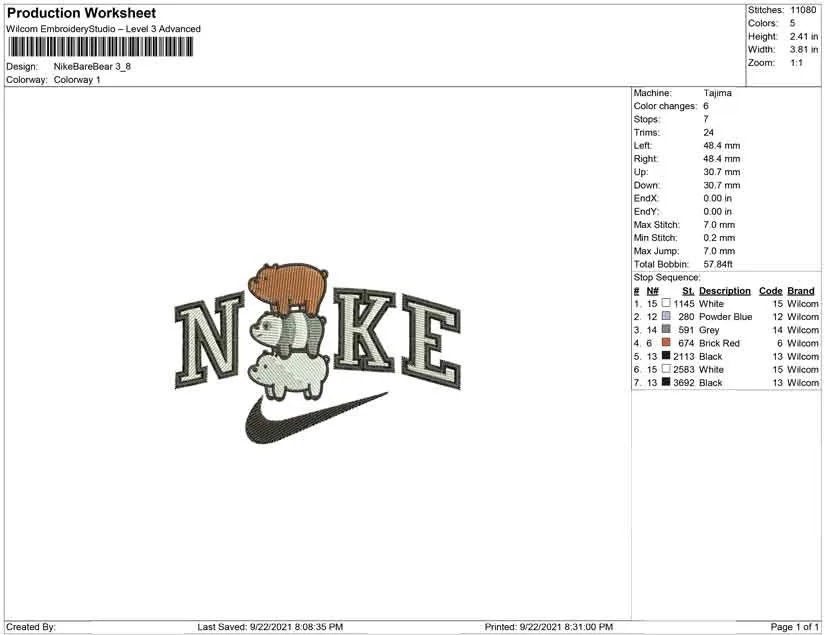 Alternative view of  Embroidered Nike Logo with Animals 