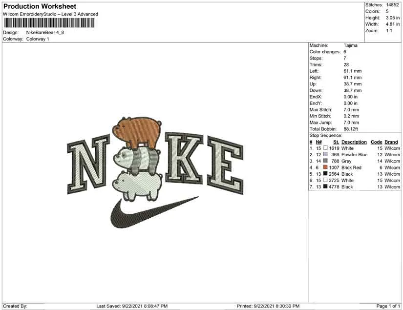 Alternative view of  Embroidered Nike Logo with Animals 