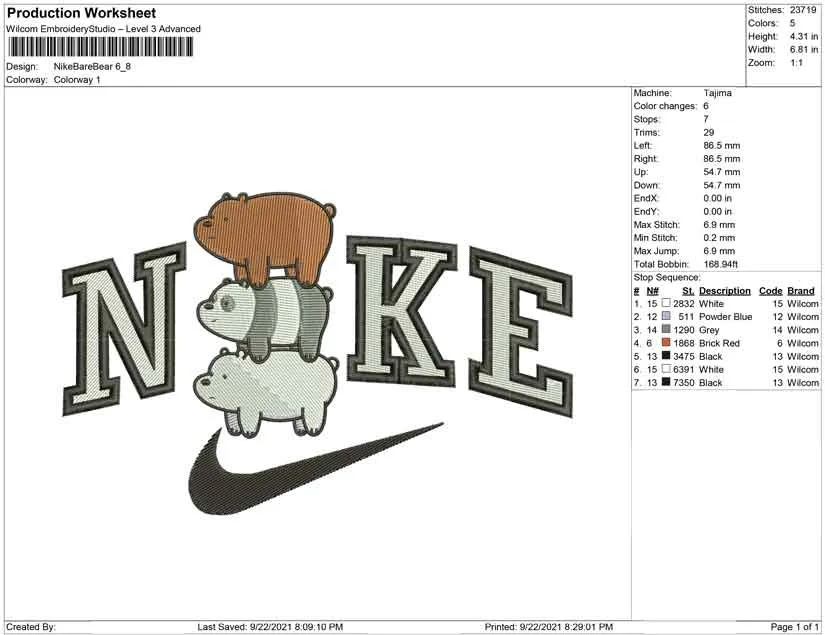 Alternative view of  Embroidered Nike Logo with Animals 