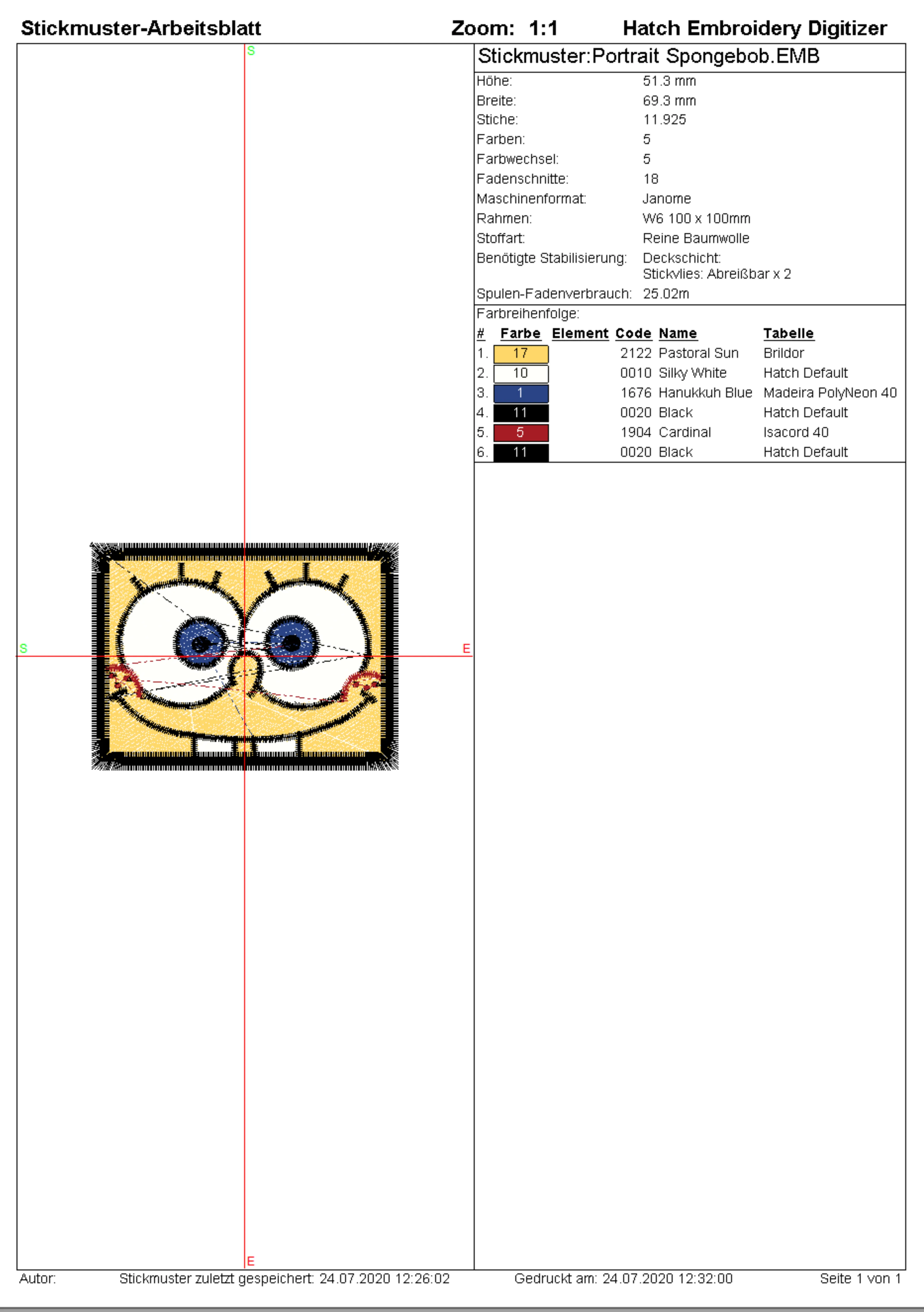 Alternative view of  SpongeBob SquarePants Embroidered Patch 
