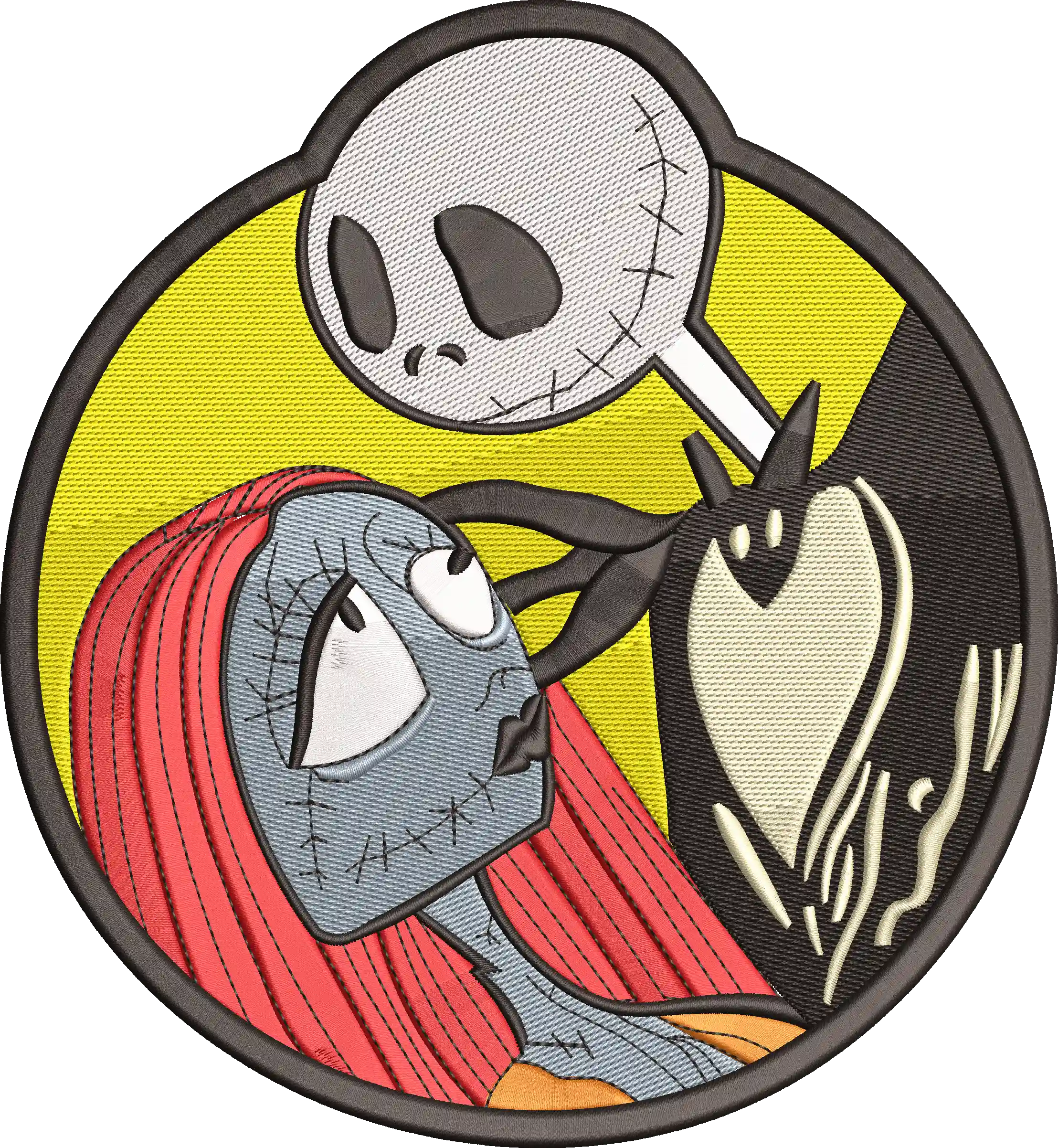 Alternative view of  Embroidered Jack and Sally 