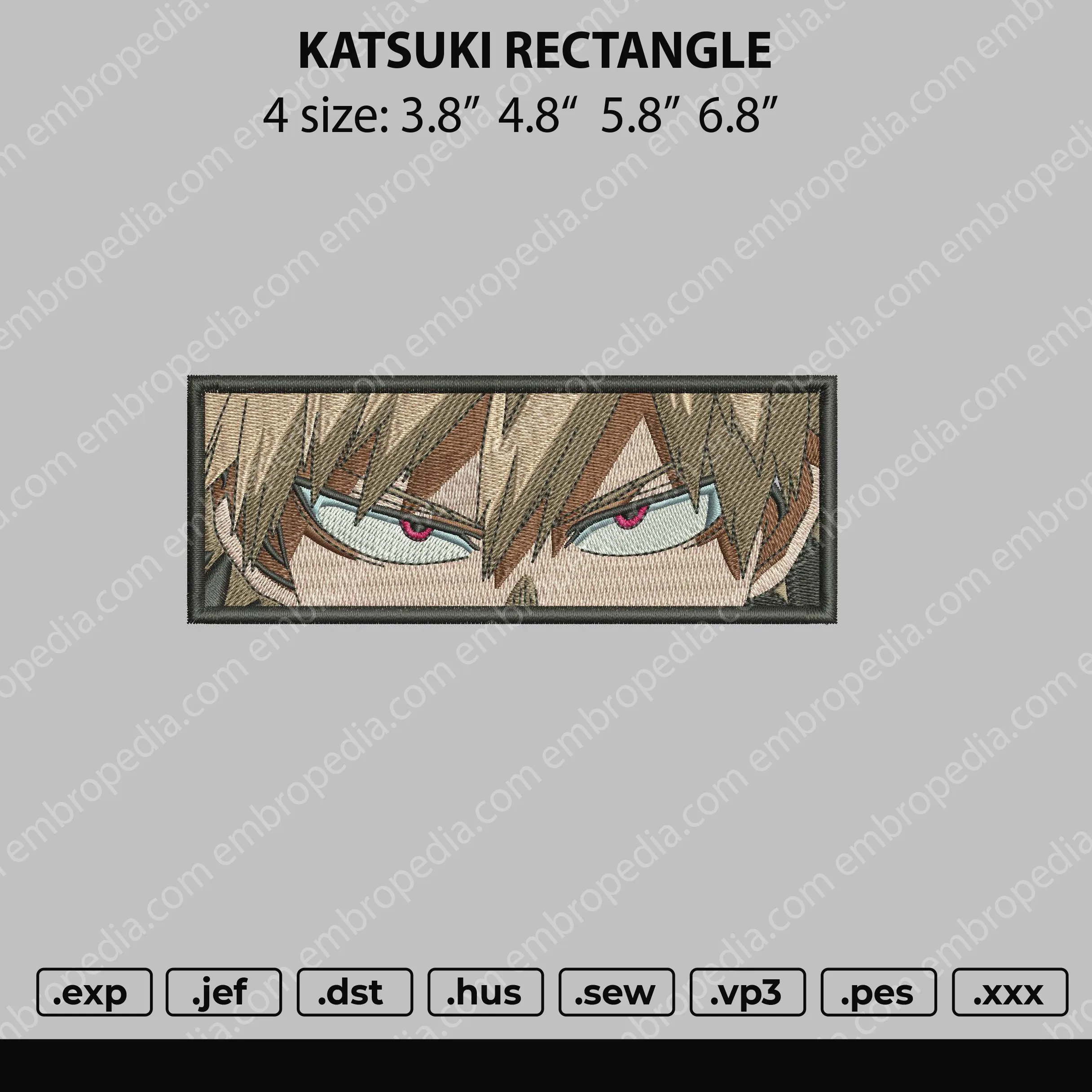 Alternative view of  Embroidered Anime Eyes Design 