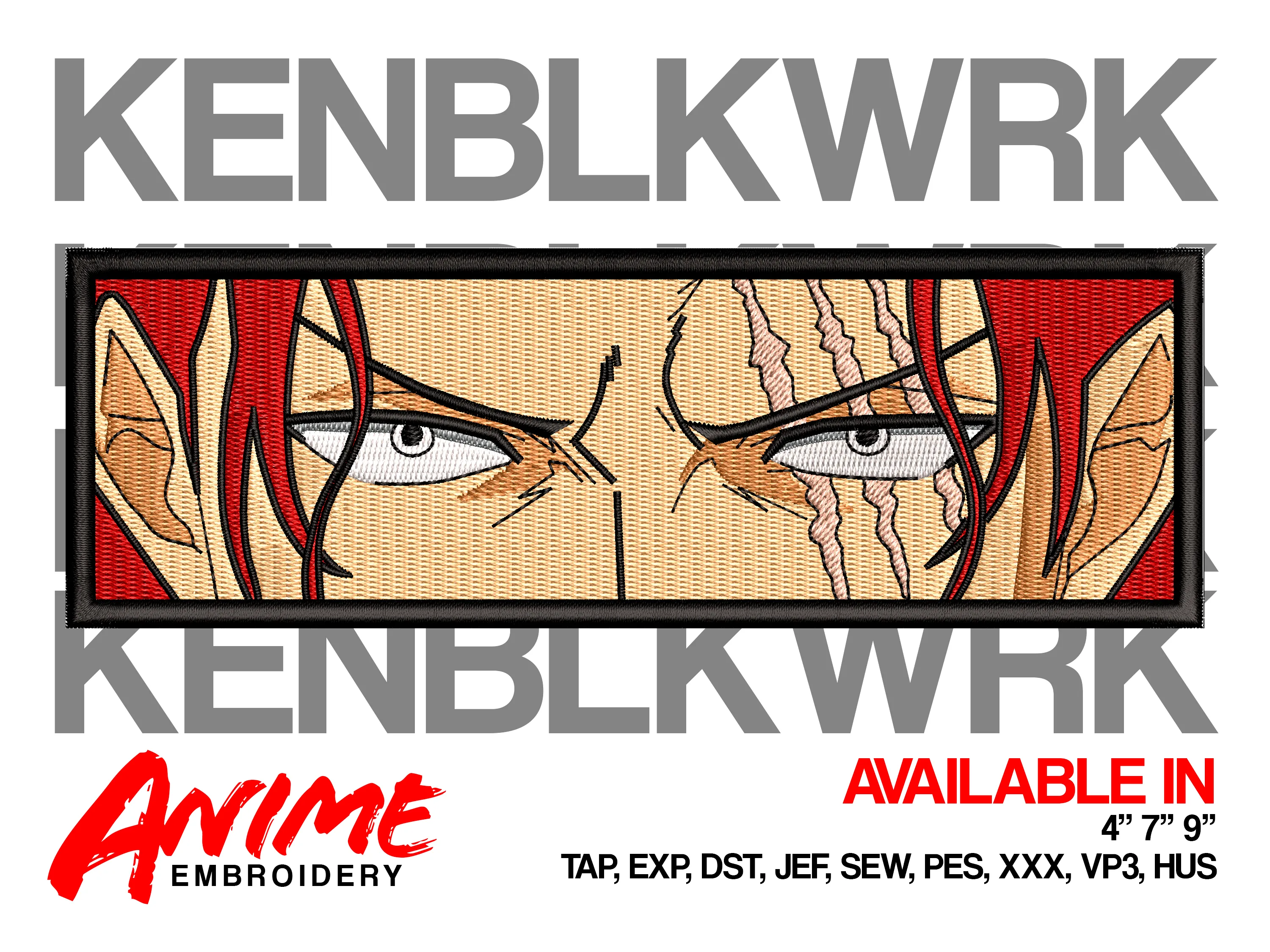 Alternative view of  Intense Ken Stare Embroidery Design 