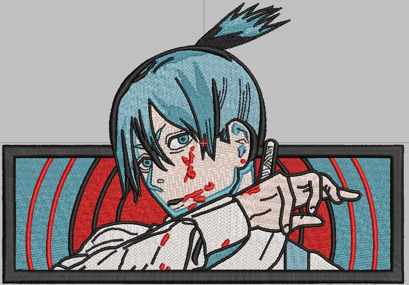 Alternative view of  Embroidered Anime Character Design 