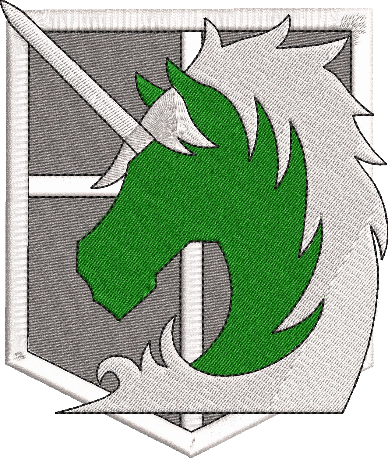 Alternative view of  Attack on Titan Unicorn Emblem 