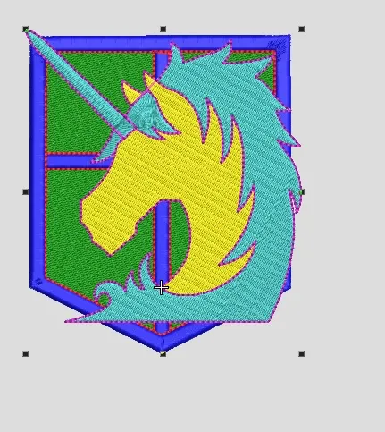 Alternative view of  Attack on Titan Unicorn Emblem 