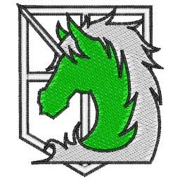 Alternative view of  Attack on Titan Unicorn Emblem 