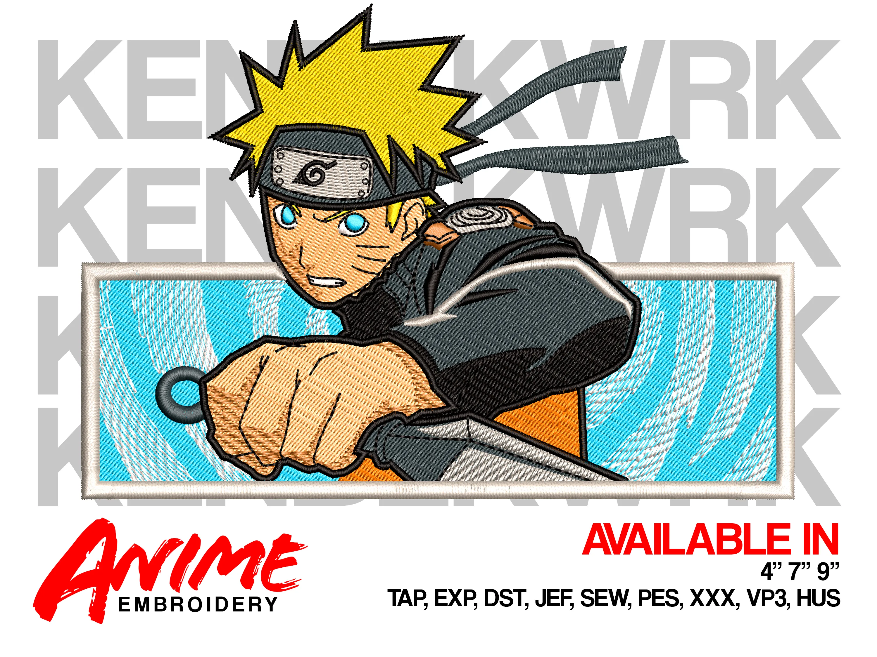 Alternative view of  Embroidered Naruto Character Design 