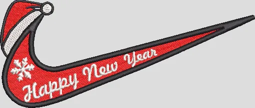 Alternative view of  New Year Swoosh Embroidery 