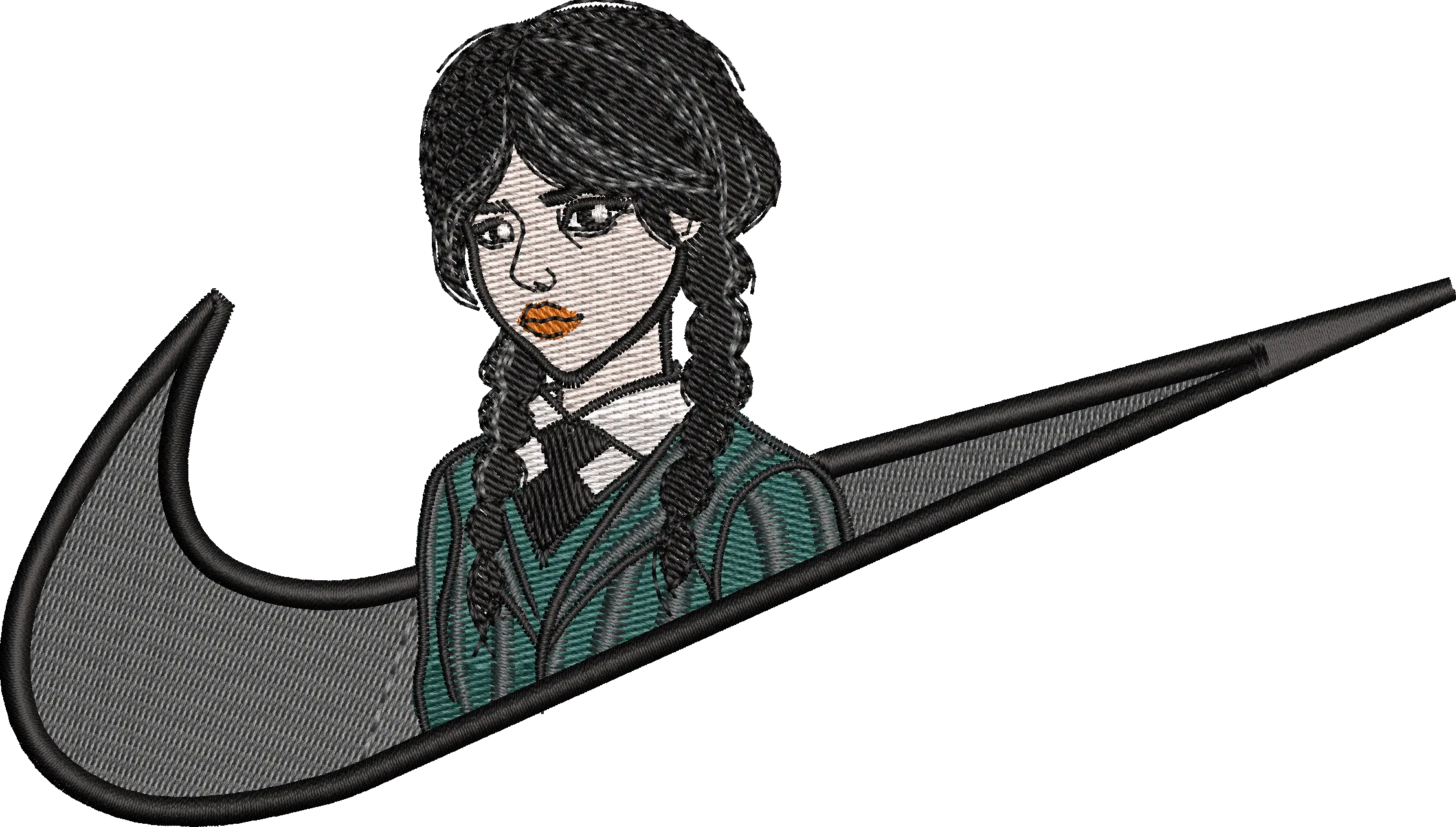 Alternative view of  Nike Logo with Anime Girl Embroidery 