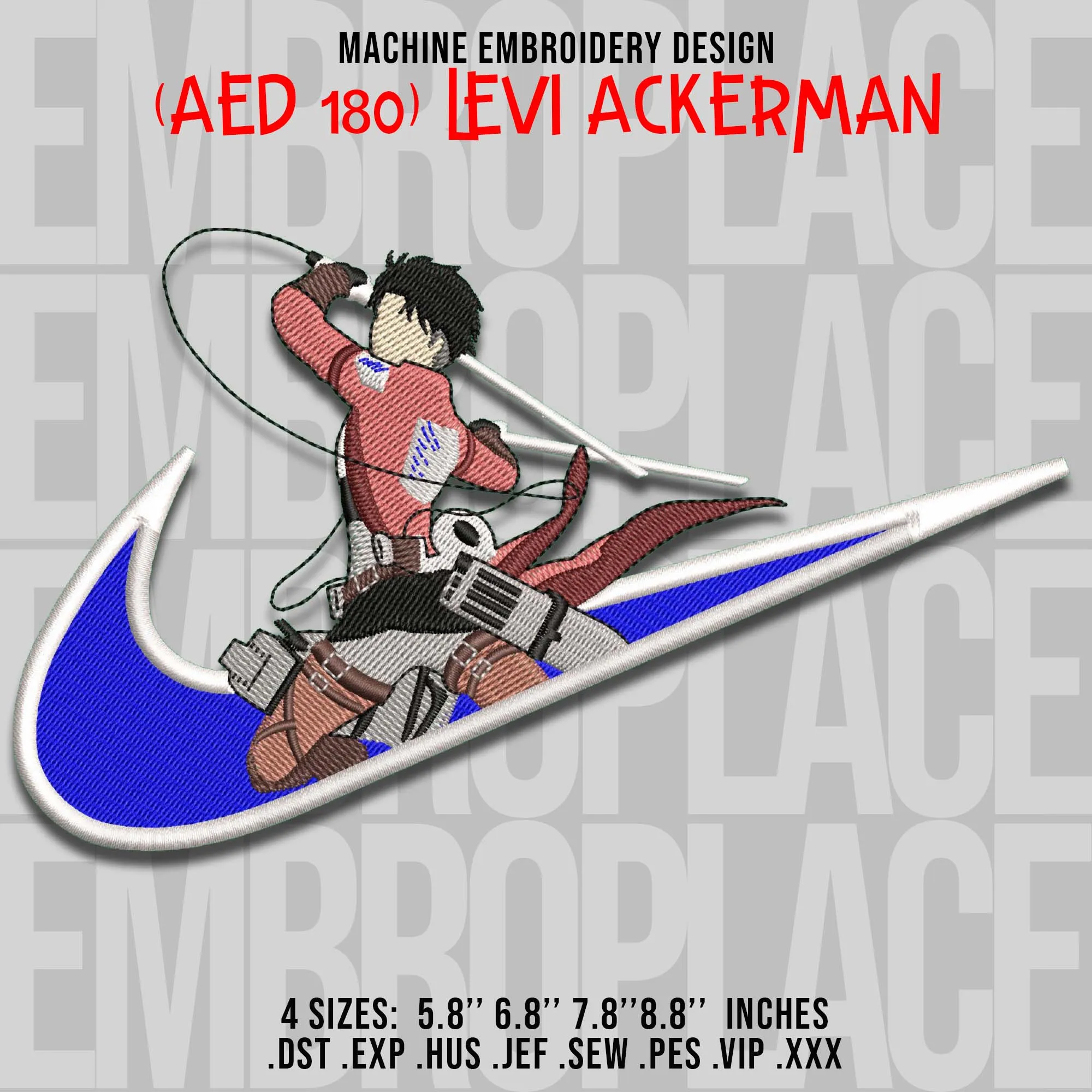 Alternative view of  Levi Ackerman Embroidered Logo 