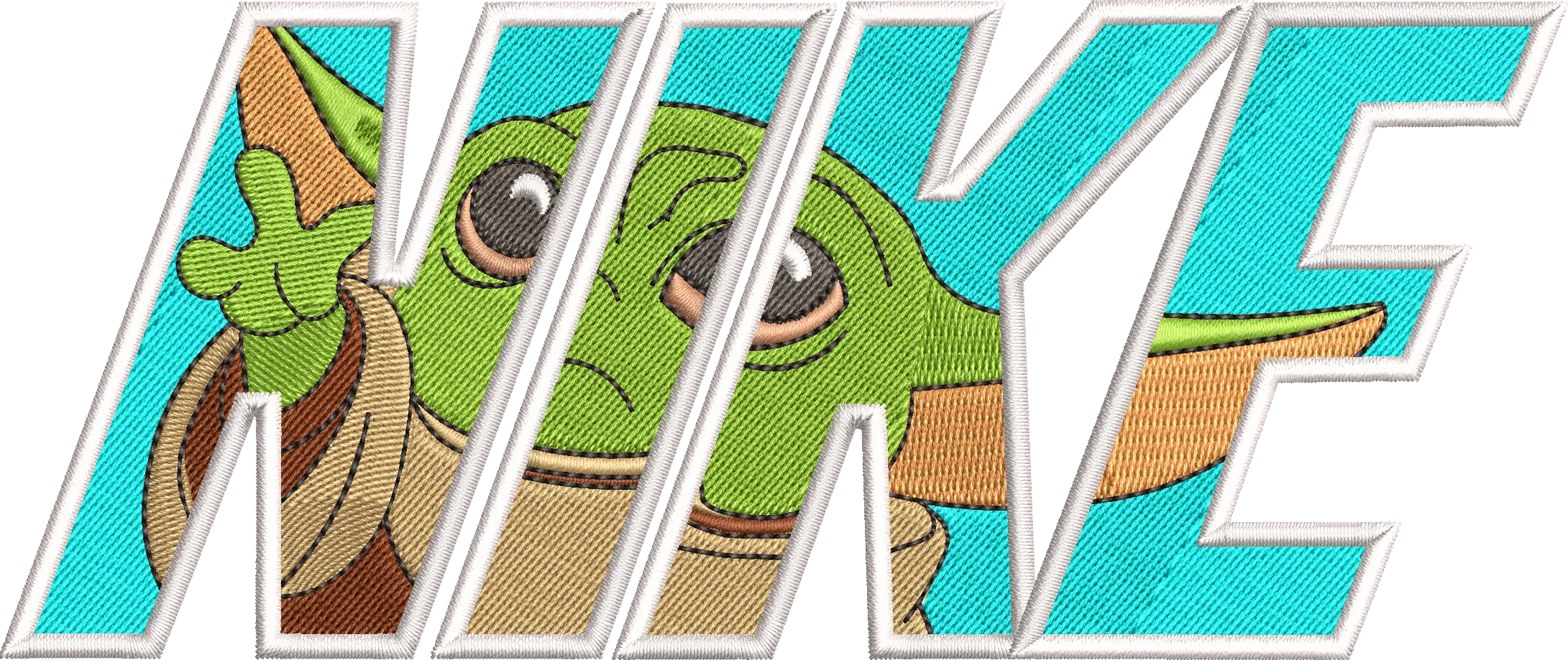 Alternative view of  Embroidered Baby Yoda Nike Logo 
