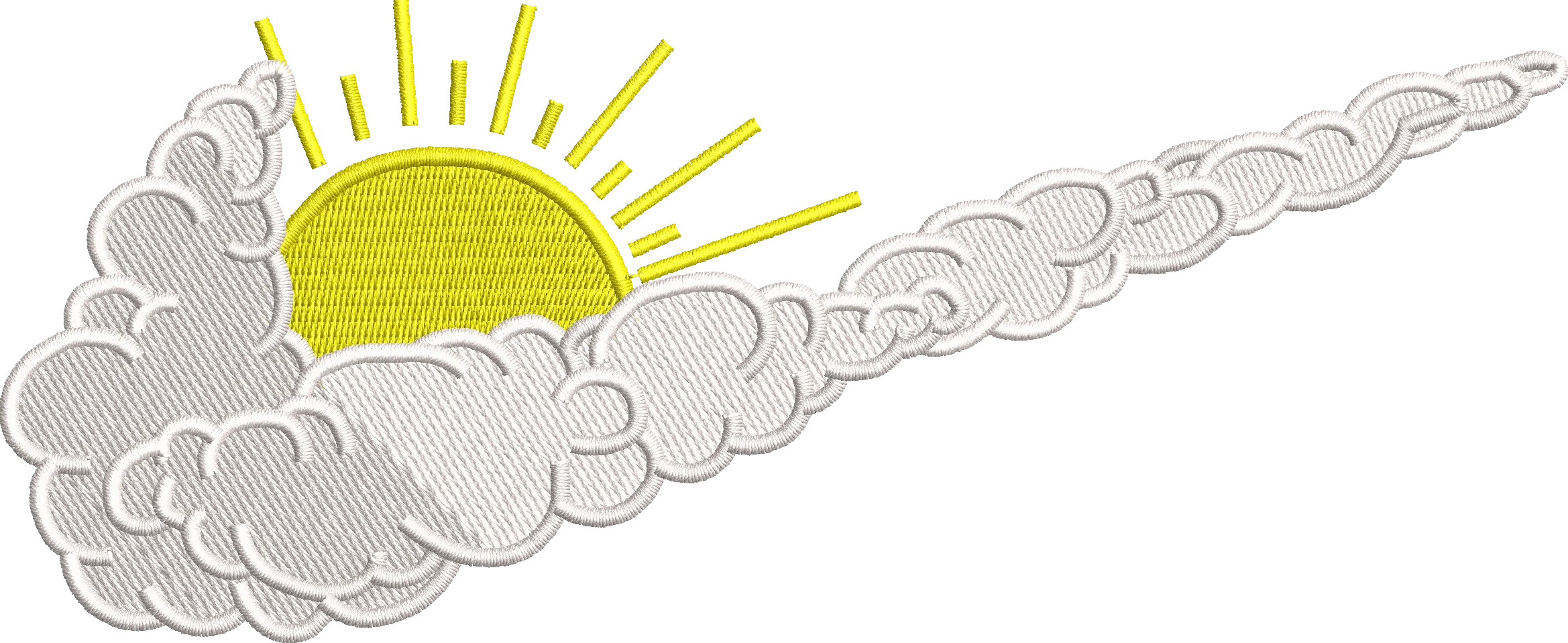 Alternative view of  Embroidered Sunrise in Clouds 