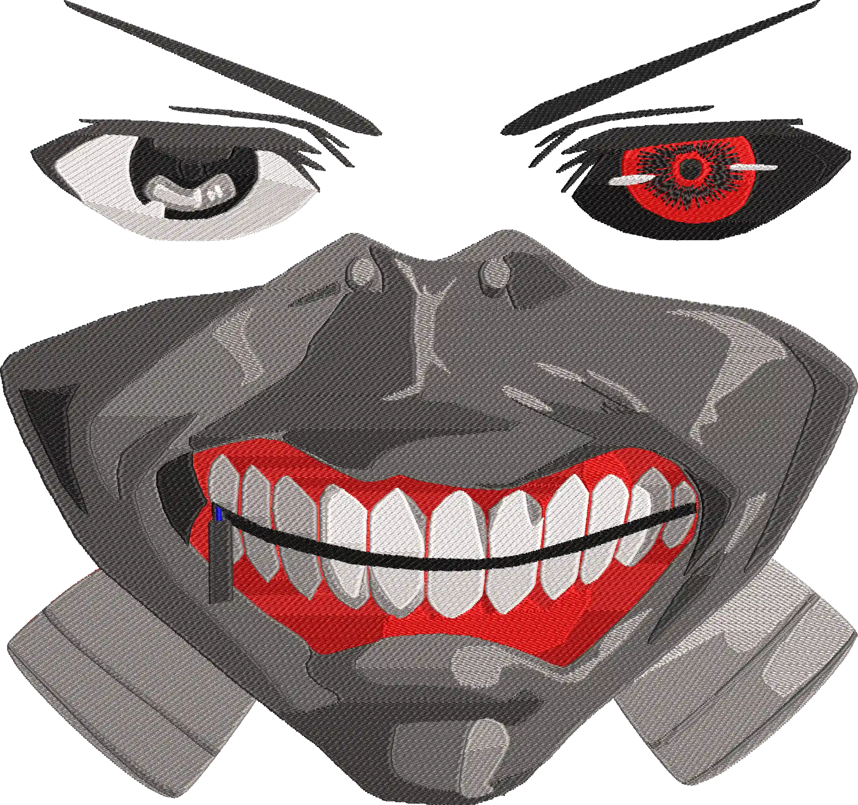  Tokyo Ghoul Embroidered Mask Design  embroidery pattern preview
